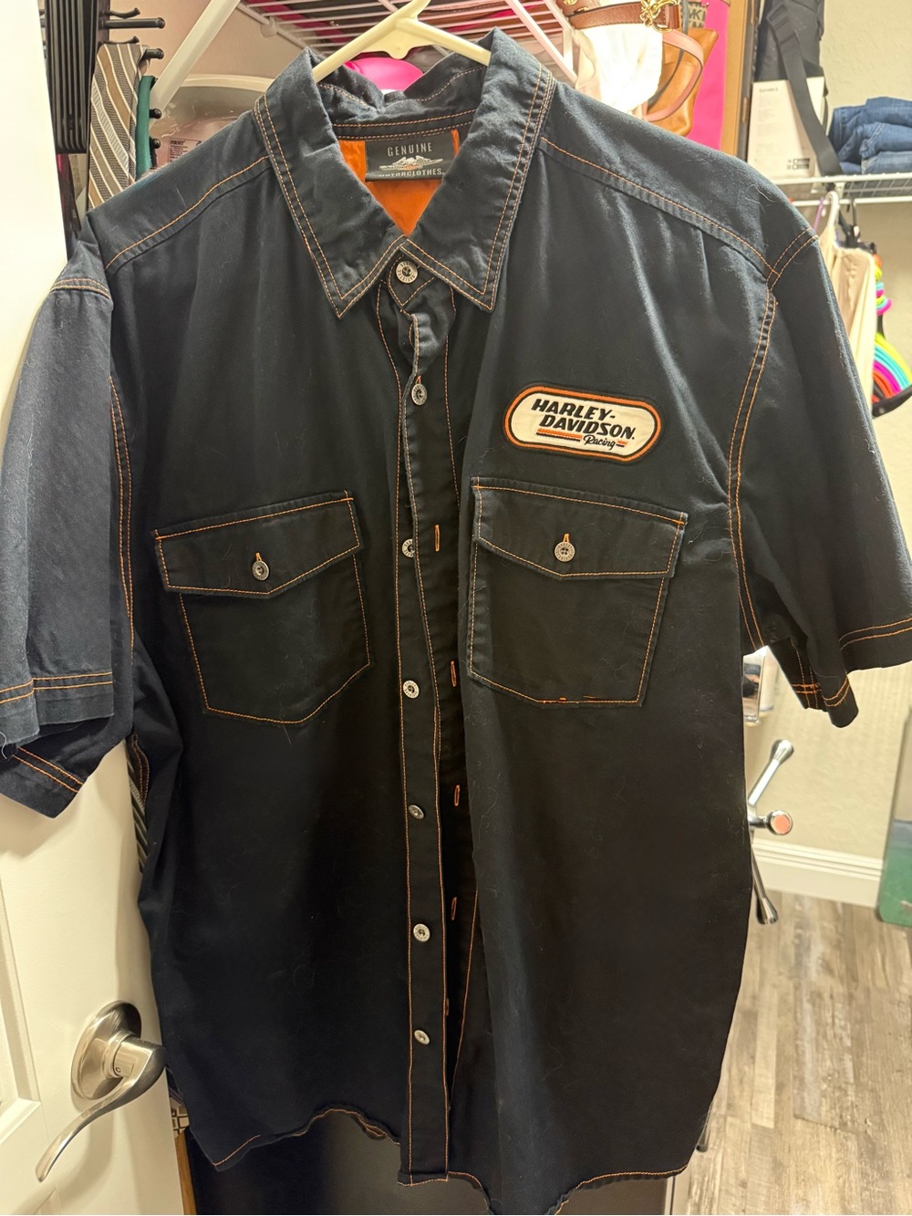 Harley-Davidson Men's Black Short-Sleeve Shirt
